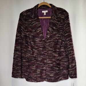 Dressbarn Multicolor Textured Blazer Size 2X